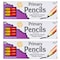 Charles Leonard Primary Pencil, 0.41", Red with Eraser, 12 Per Box, PK3 65505 - alternate 1